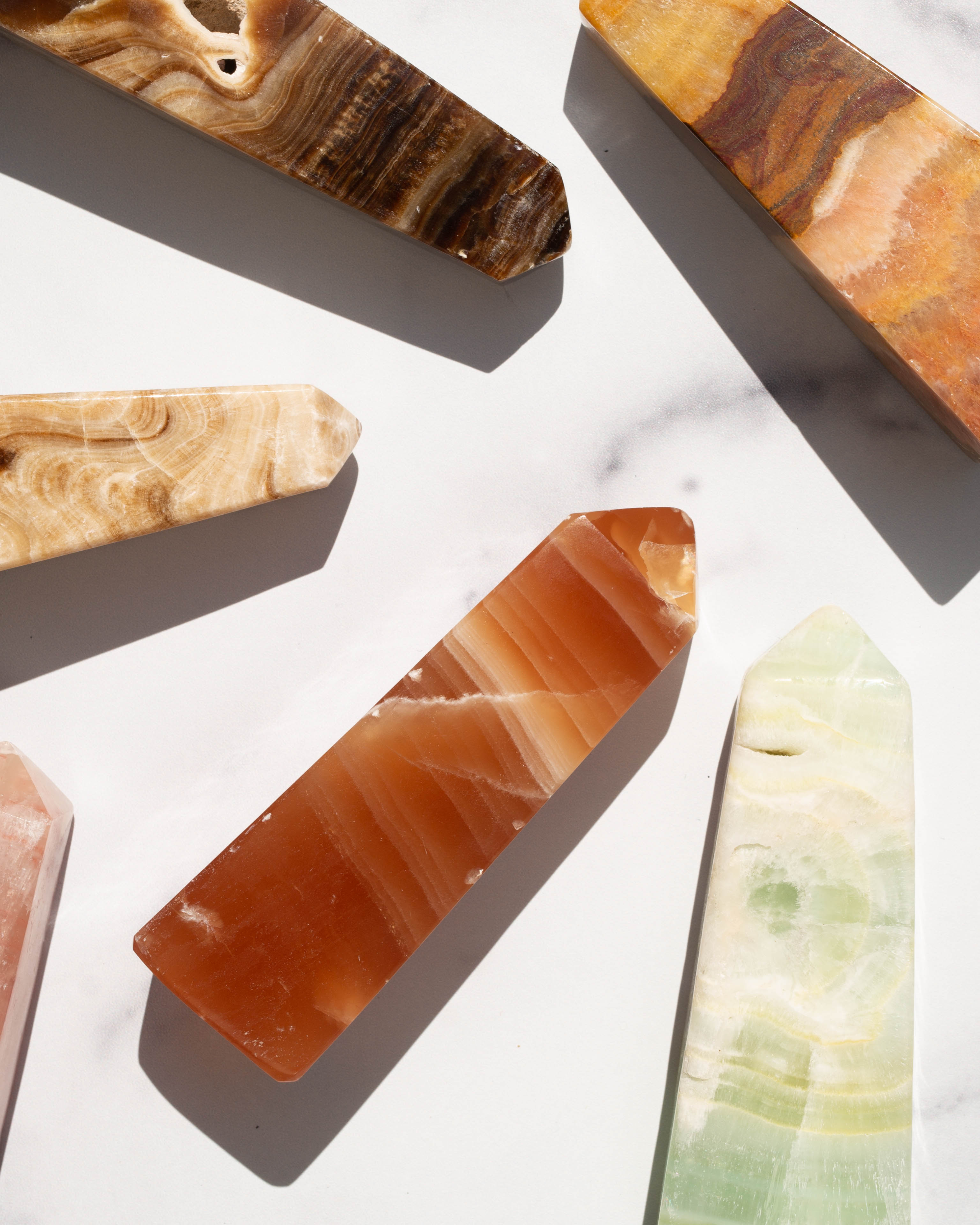 Pistachio Calcite Obelisk