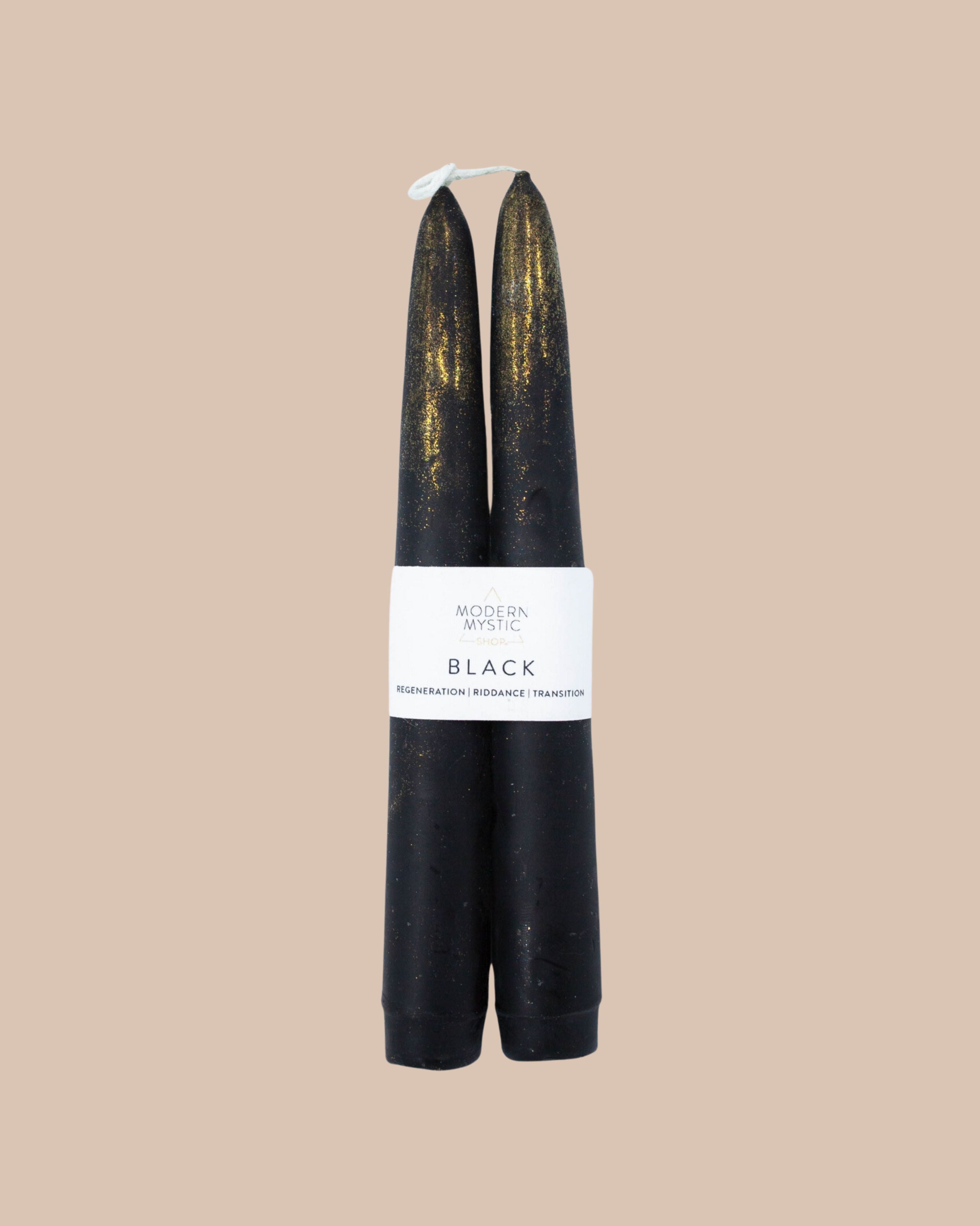 Black Taper Candle Duo