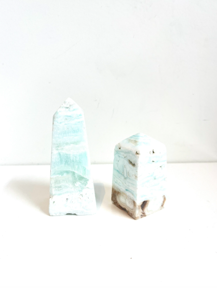 Caribbean Blue Calcite Obelisk