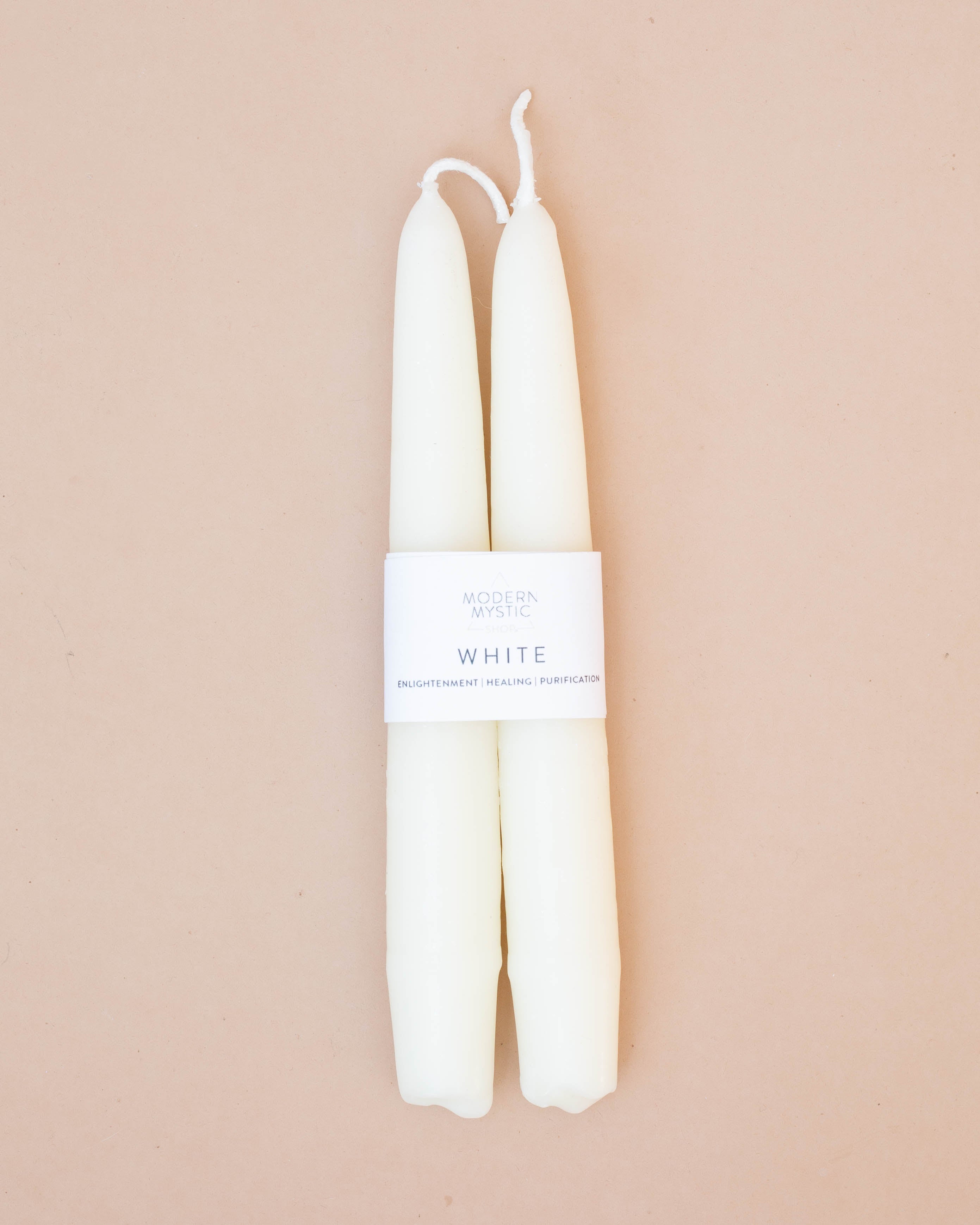 White Taper Candle Duo
