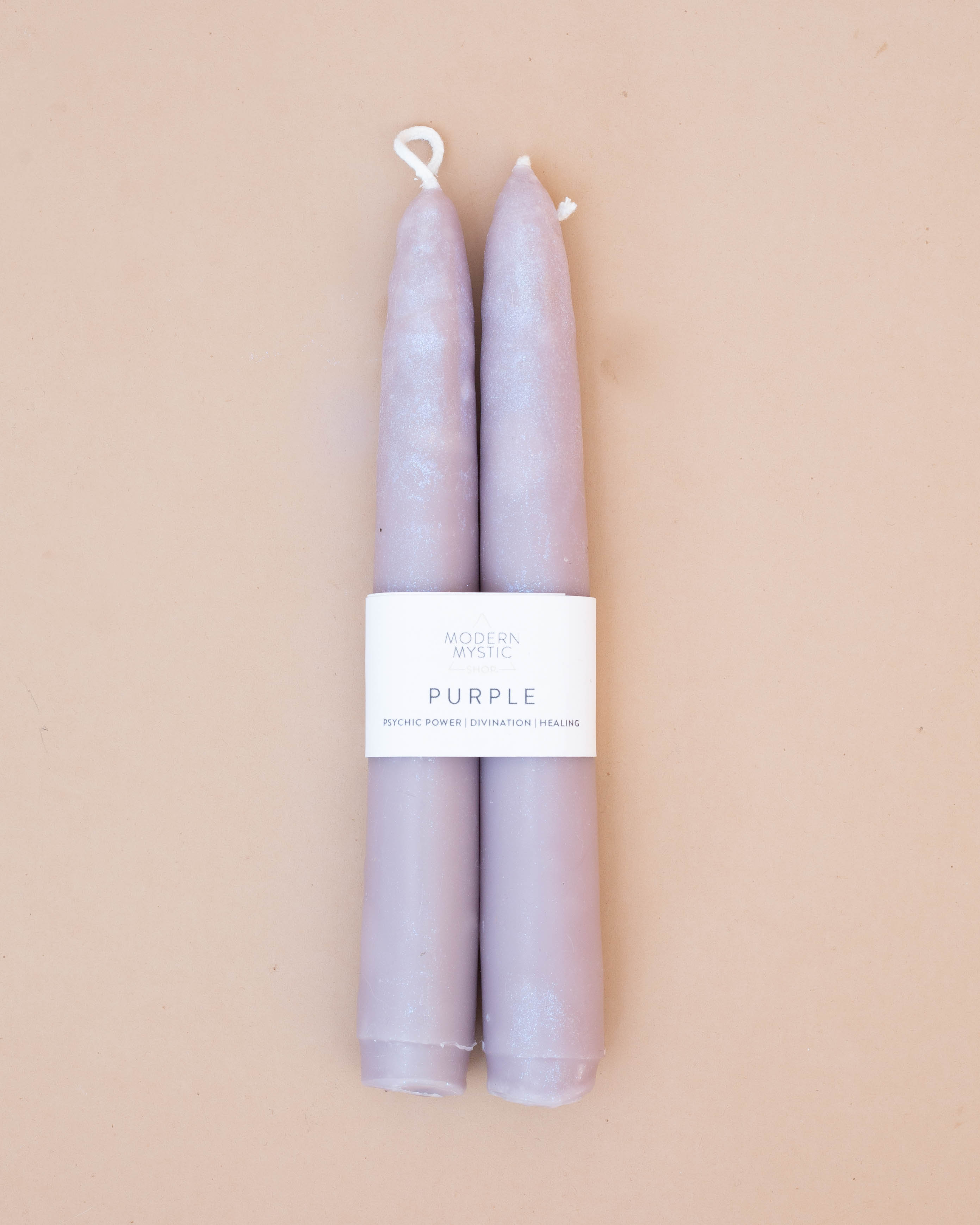 Purple Taper Candle Duo