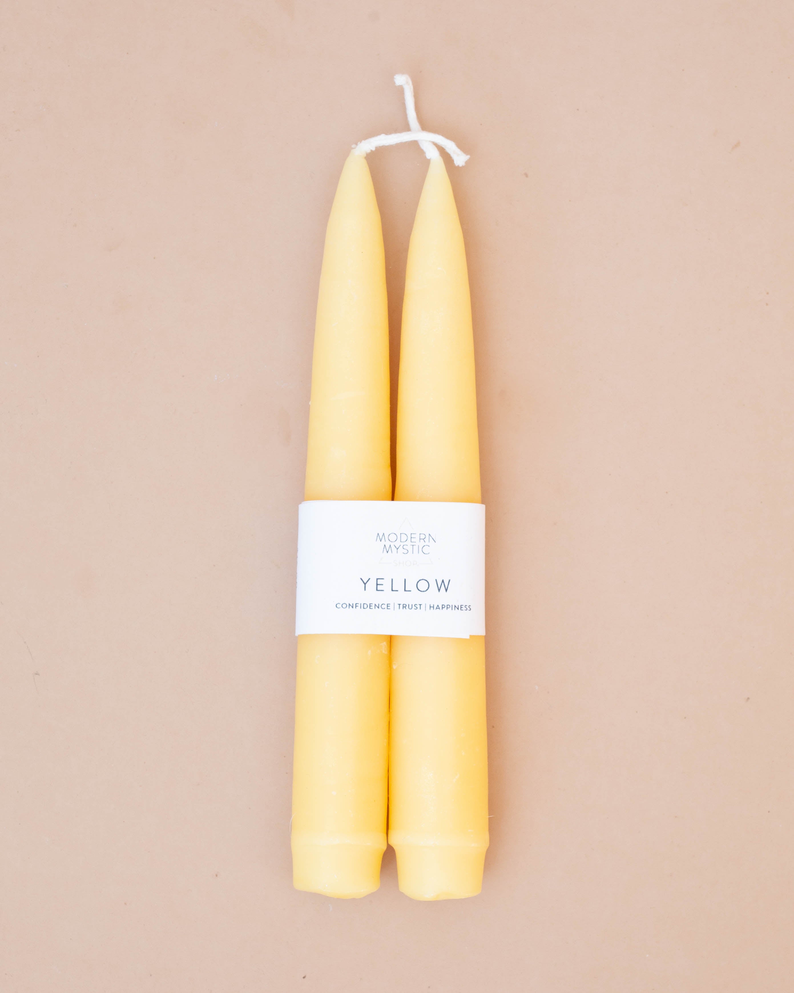 Yellow Taper Candle Duo