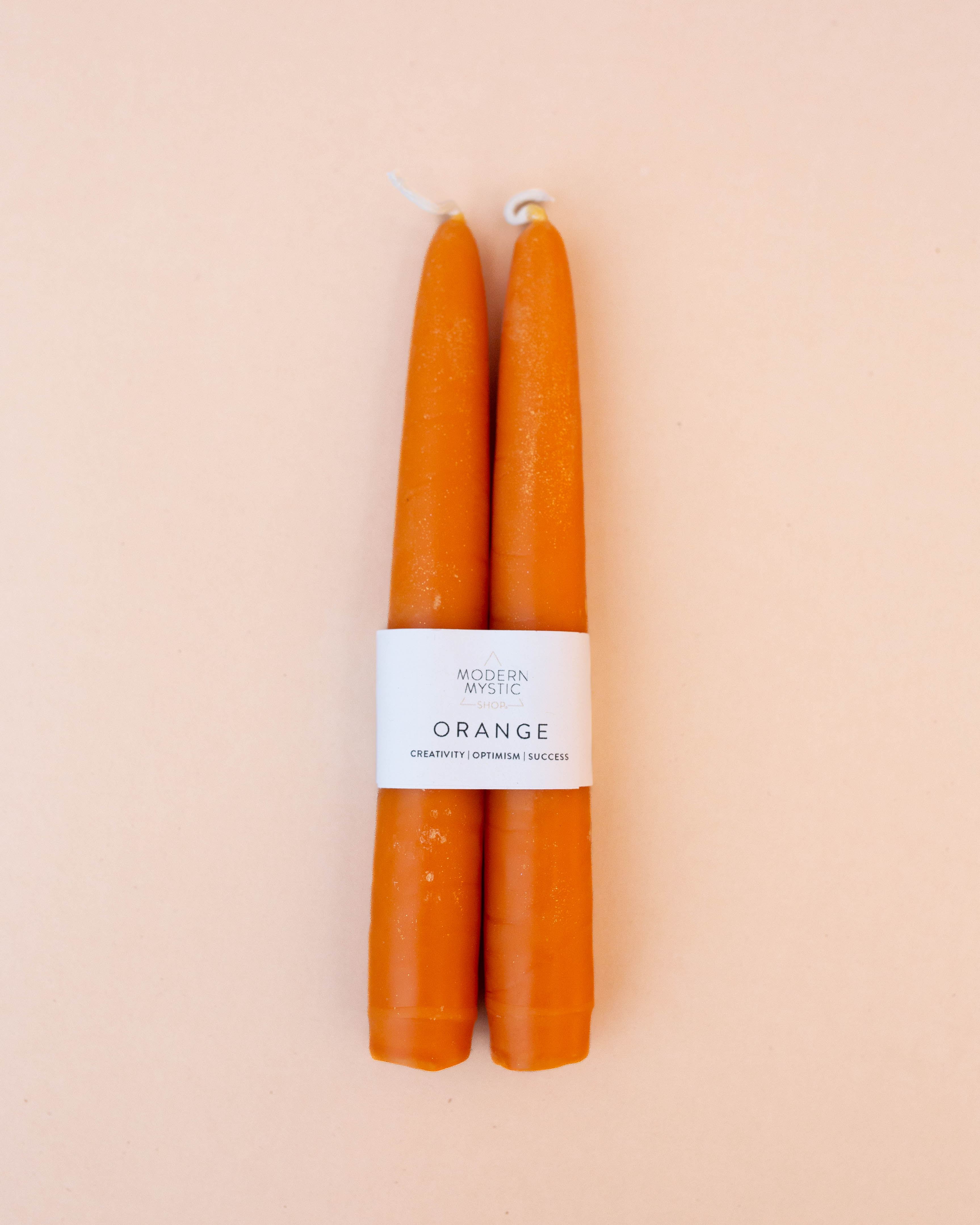 Orange Taper Candle Duo
