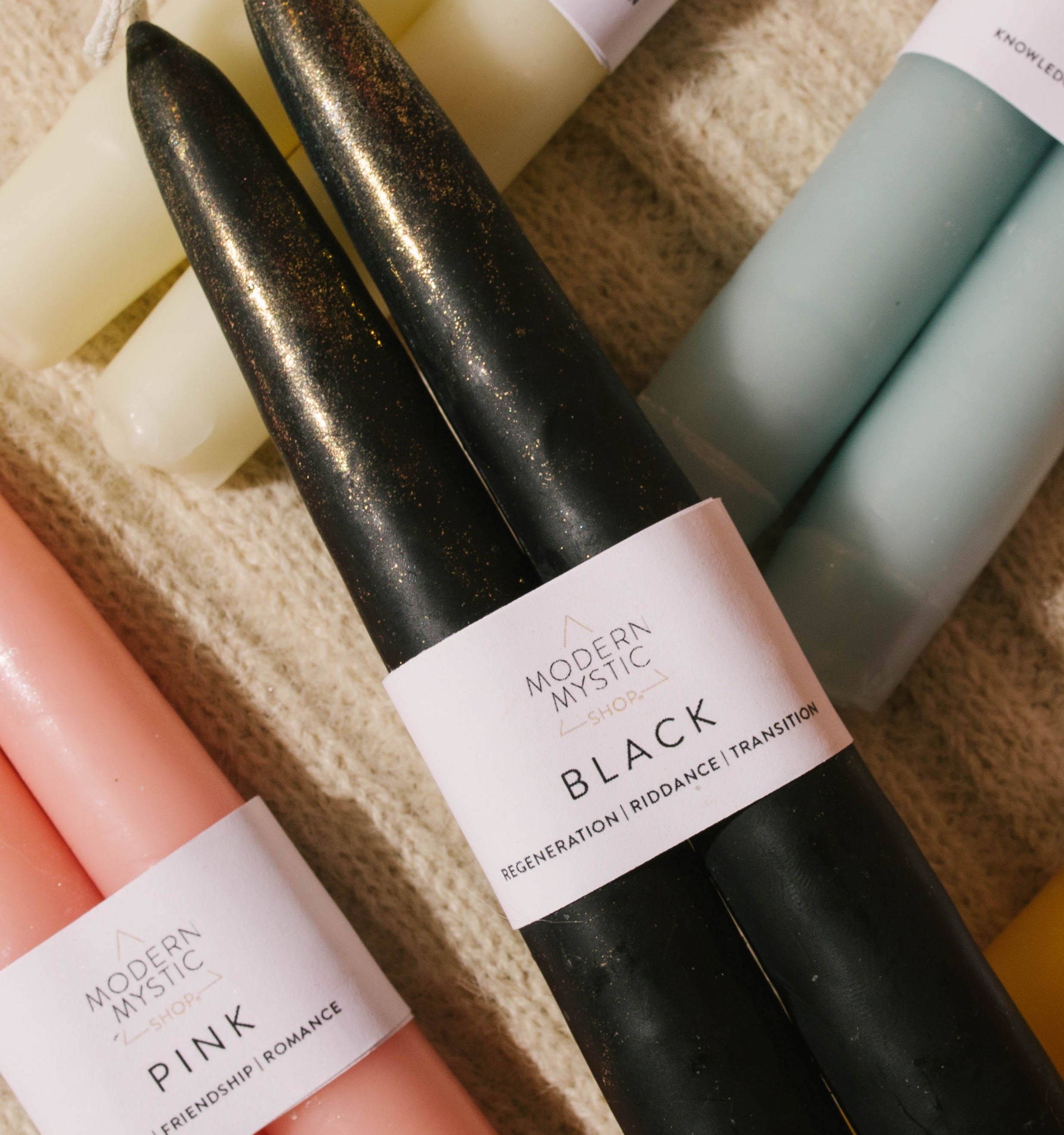 Black Taper Candle Duo