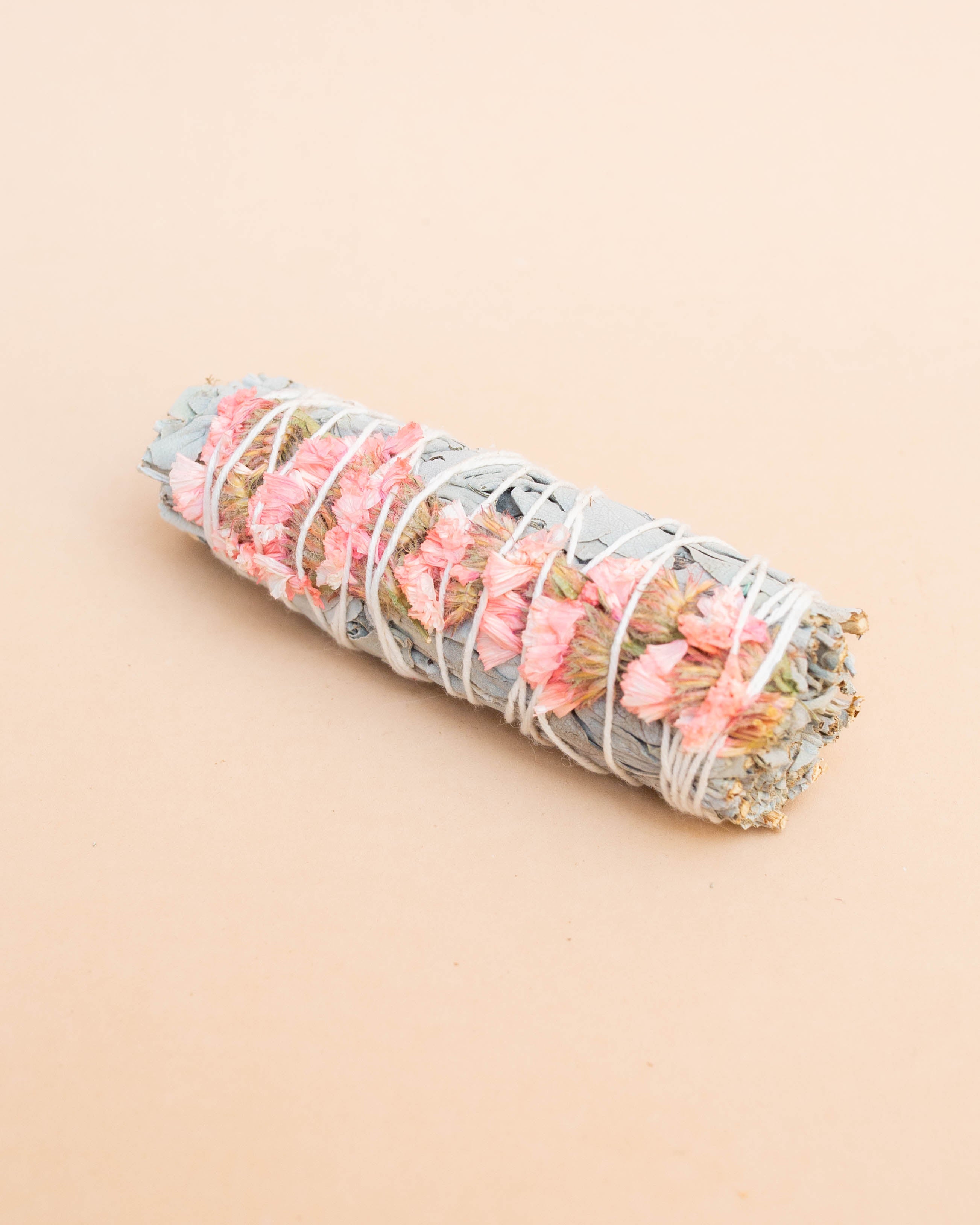 Pink Floral White Sage Bundle
