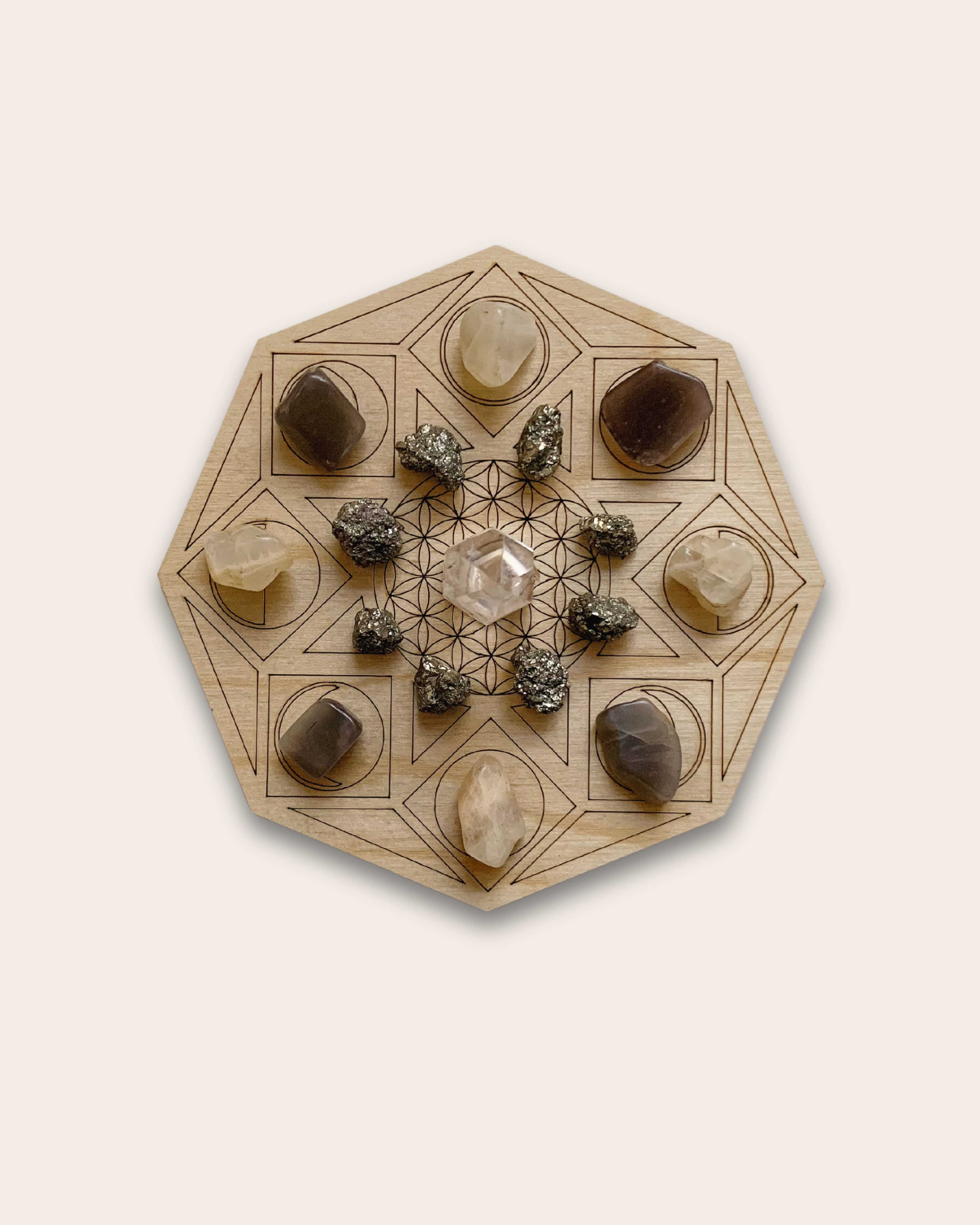 Moon Phase Crystal Grid Small