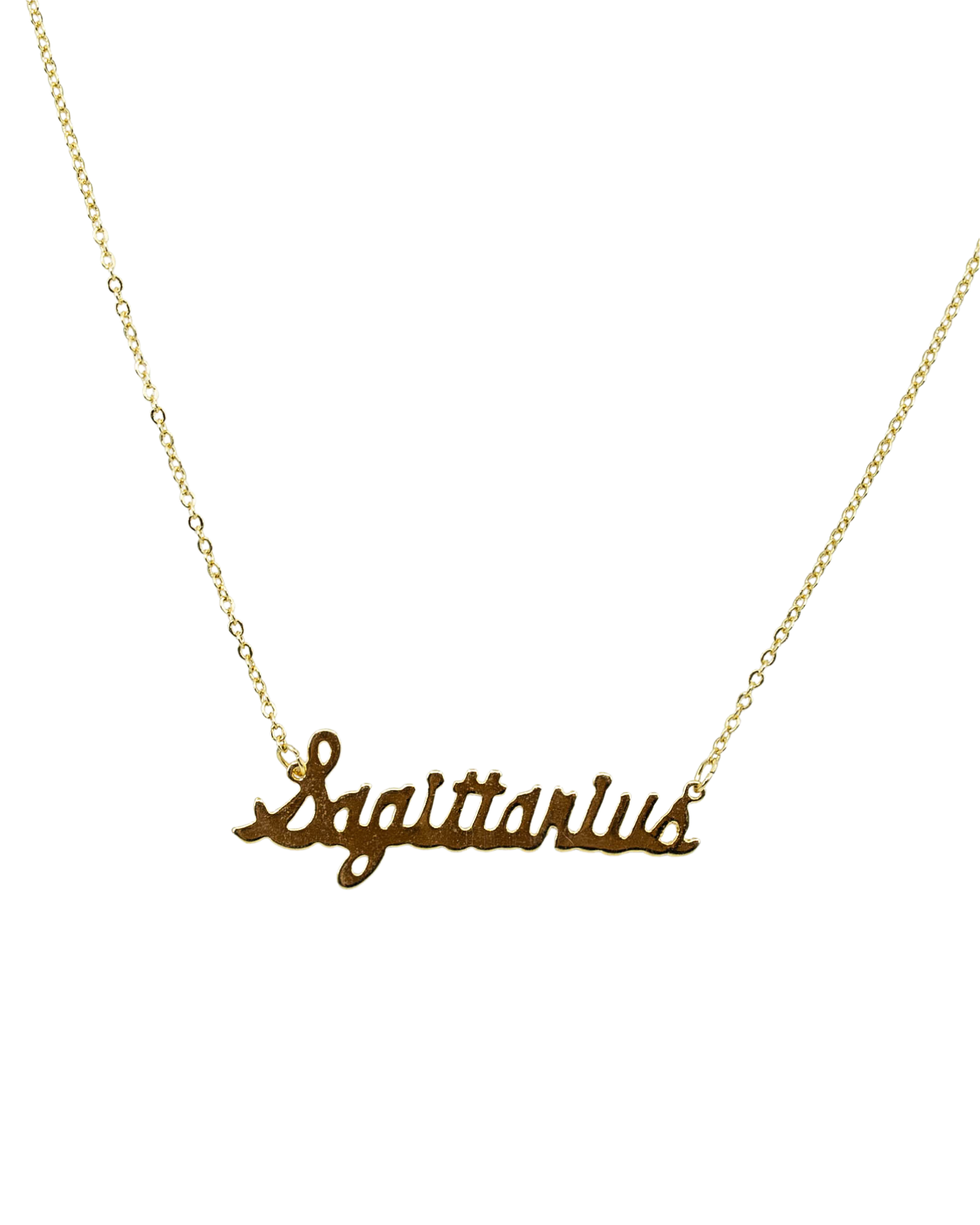 Sagittarius Zodiac Nameplate Necklace