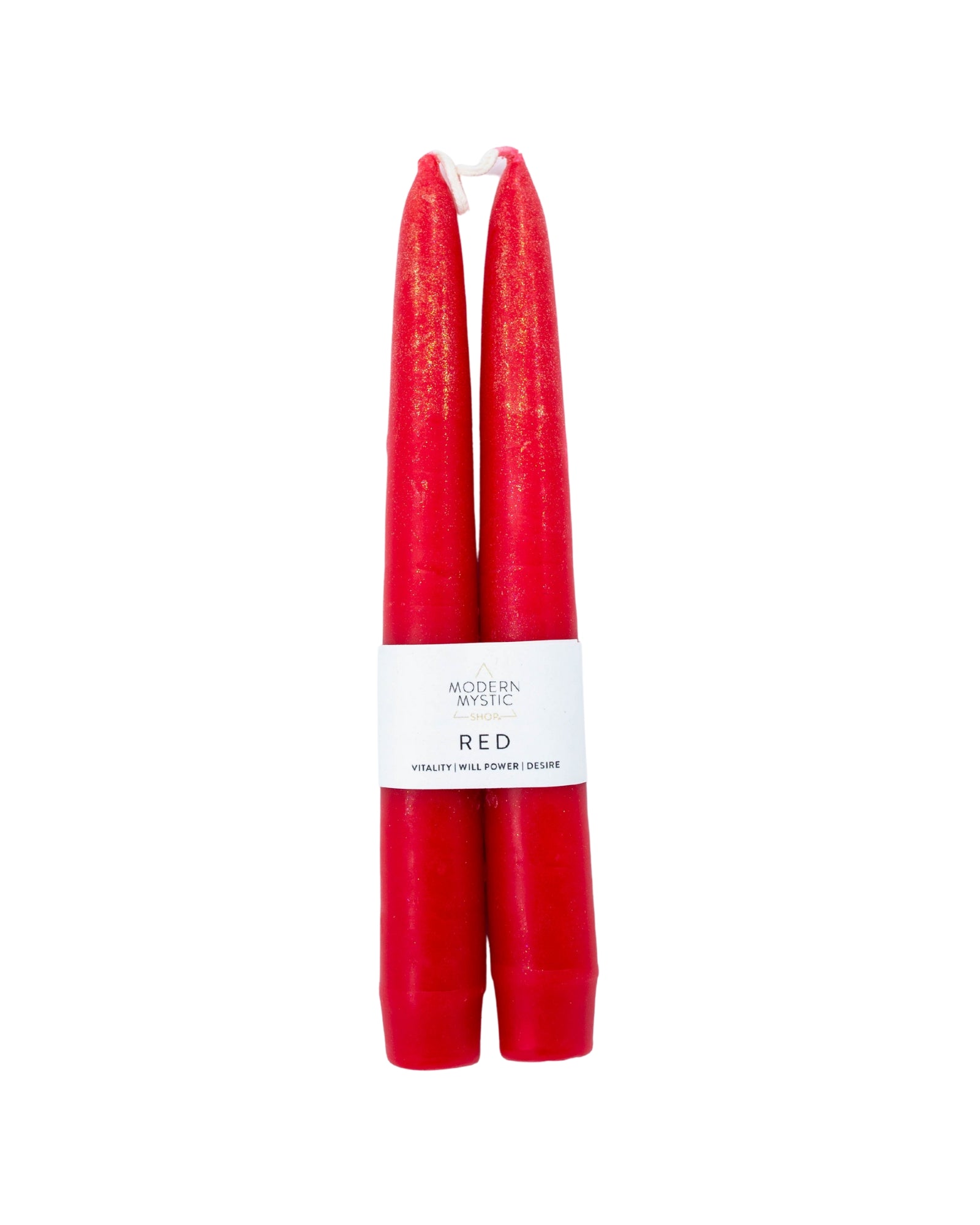 Red Taper Candle Duo