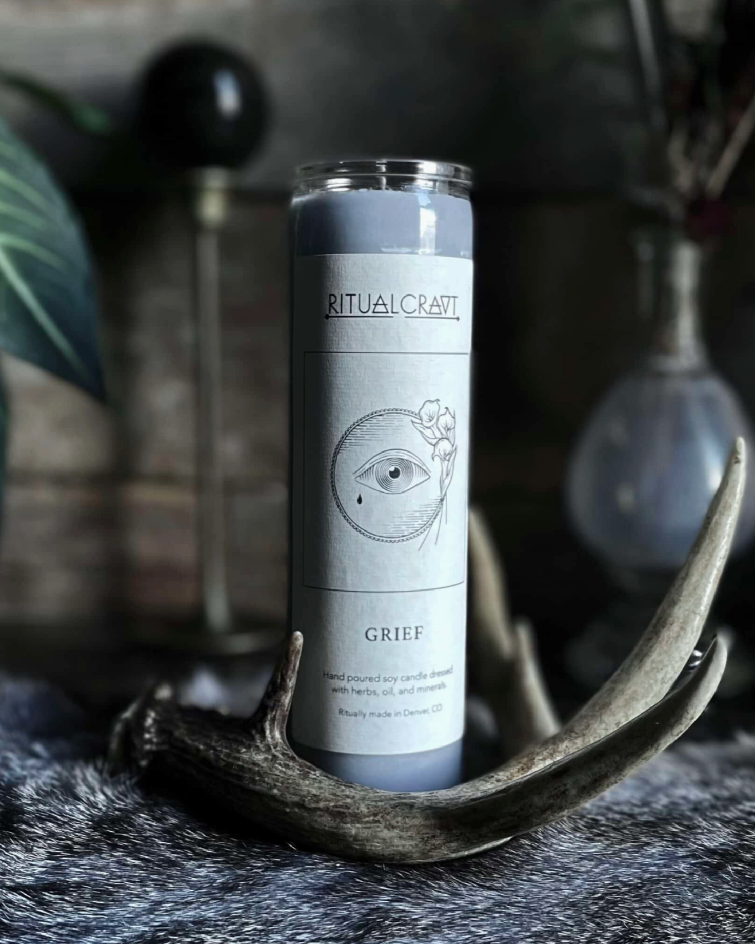 Grief Dressed Altar Candle