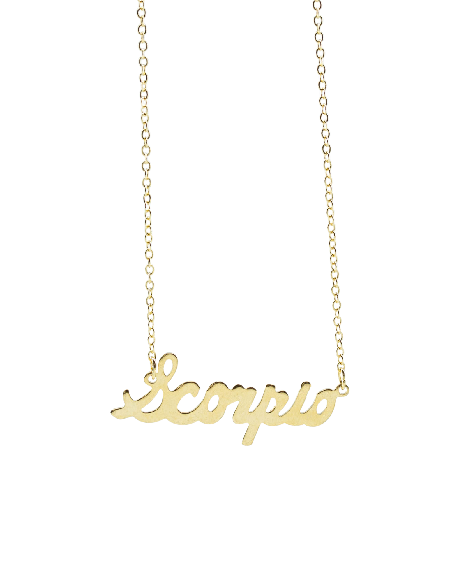 Scorpio Zodiac Nameplate Necklace